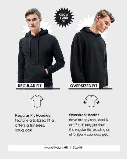 Men's Gardenia Cyber Samurai Graphic Printed Oversized Hoodies